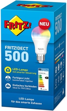 AVM FRITZ!DECT 500 Inteligentne żarówki Srebrny, Przezroczysty, Biały
