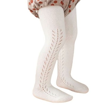 Rajstopy BIAŁE BAWEŁNIANE rajstopki 3-12 mscy