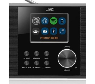 Сеть Wi-Fi Интернет-радио Spotify Connect Bluetooth DAB+ JVC RA-E981B
