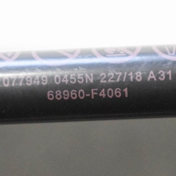 TOYOTA C-HR AX10 ZADNÍ VÍKO KUFRU KUFRU LEVÝ PRUŽINA PLYNOVÁ 68960-F4061 201