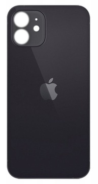 Klapka Plecki Tył iPhone 12 Mini Czarna Black Duże oczko BIG HOLE