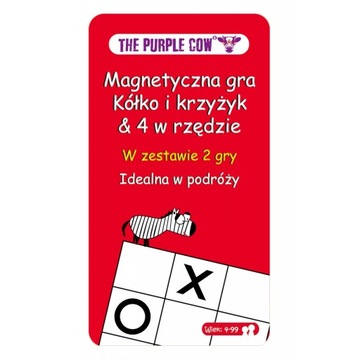 Gra magnetyczna magnesy PURPLE COW KÓŁKO I KRZYŻYK