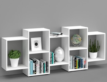 ТРИО полка подвесная для книг, белый