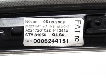 LIŠTA DEKORACE DVEŘE ČALOUNĚNI PRAVÁ PRAVÝ PŘEDNÍ MERCEDES S W221 05-09R LONG