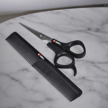VEZO РАСЧЕСКА + НОЖНИЦЫ ДЛЯ СТРИЖКИ НАБОР НОЖНИЦ РАСЧЕСКА