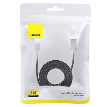 УДЛИНИТЕЛЬ BASEUS БЫСТРЫЙ 5 Гбит/с НАДЕЖНЫЙ USB 3.0 ДЛИНА 3М