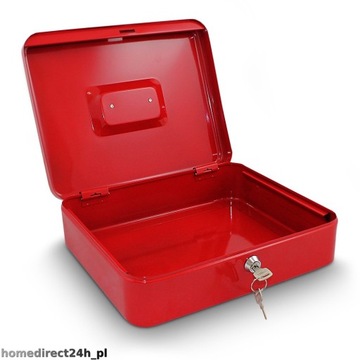 КАССЕТА ДЛЯ ДЕНЕГ, МЕТАЛЛИЧЕСКИЙ СЕЙФ, 30 СМ, КРАСНЫЙ