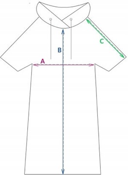 МОКИ пончо - воздушный змей - пляж - Пальмы - L
