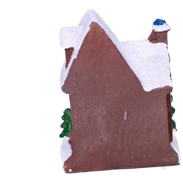 Рождественская фигурка, заснеженный светодиодный домик