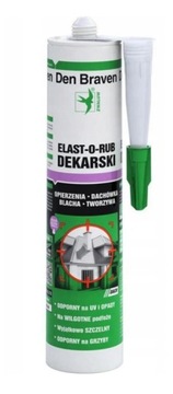 Den Braven Kauczukowy Uszczelniacz Silikon Dekarski Dachy BRĄZOWY 280ml