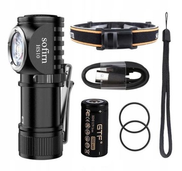 LATARKA CZOŁOWA 1100lm SOFIRN HS10 + OGNIWO 16340