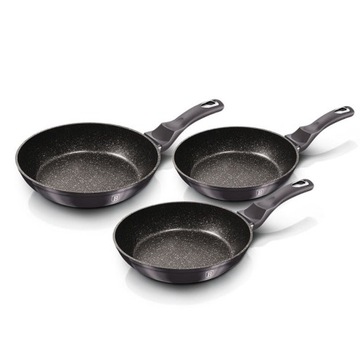 Набор из 3 индукционных мраморных сковородок Berlinger Haus.