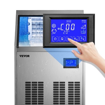 Льдогенератор VEVOR 50 кг с обезвоживающим насосом