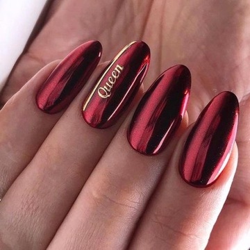 СТЕКЛО КРАСНЫЙ зеркальный эффект КРАСНАЯ пыль для ногтей