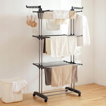 ВЕРТИКАЛЬНАЯ СКЛАДНАЯ СТОЯЧАЯ СУШИЛКА XXL ДЛЯ БЕЛЬЯ, ОДЕЖДЫ, БАЛКОНА