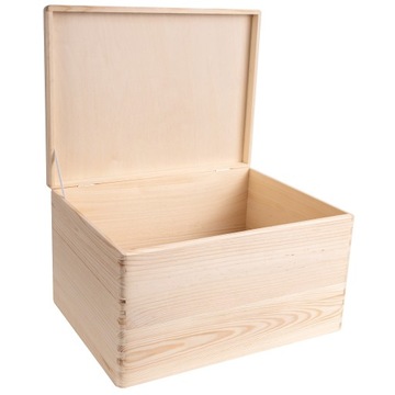 Pudełko drewniane ozdobne skrzynka z wiekiem prezent decoupage 40x30x24 cm