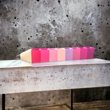 Сортировщик мелков с именем Настольный органайзер 8 цветов Пенал Монтессори