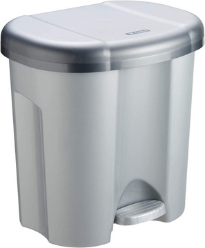 Duo kosz na mieci srebrny 2 x 10 l