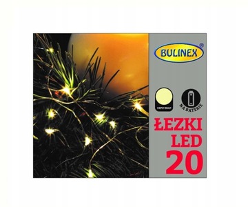 Lampki Choinkowe łezki 20 LED drucik ciepłe