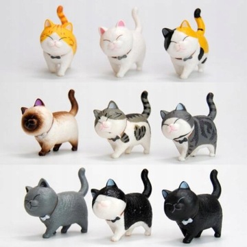 Zestaw 9 figurek kotów Figurki kotka na biurko