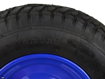 Колесо для тачки + ось 4.00-8 6 PR FULL STRONG BLUE 250KG 6-LAYER