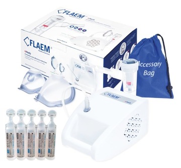 INHALATOR NEBULIZATOR FLAEM 4NEB 4 TRYBY INHALACJI CERTYFIKAT TUV 2 x MASKI