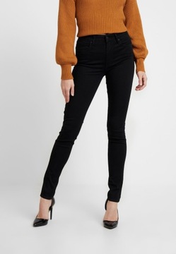 LEVI'S JEANSY DAMSKIE CZARNE RURKI 28/30 1ZCM