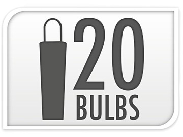 Внешние садовые лампы Гарланда 20 кусочков светодиодные 230 В - 12,5 м