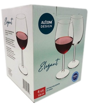 ALTOM DESIGN Элегантные фужеры, 4 шт, 330 мл