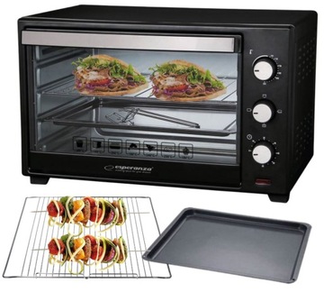 MINI PIEKARNIK ELEKTRYCZNY PIEC OPIEKACZ GRILL PRZENOŚNY 20L + AKCESORIA