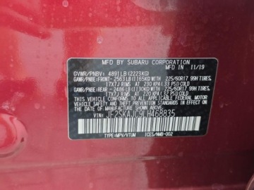 Subaru Forester V 2020 Subaru Forester Premium, 2.0l BOXER benzyna 185KM Przebieg: 60,898km, zdjęcie 39