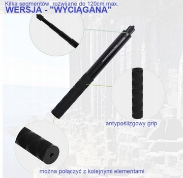 Kijek Insta 360 ONE X X2 X3 Invisible Selfie Stick 120cm WYCIĄGANY