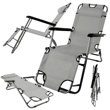 СКЛАДНОЙ ПЛЯЖНЫЙ СТУЛ, САДОВАЯ ТУРИСТИЧЕСКАЯ КРОВАТЬ ZERO GRAVITY 2in1