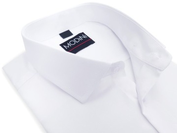 Biała gładka koszula męska Modini Y80 176-182 / 38-Slim
