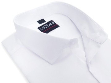 Biała gładka koszula męska Modini Y80 176-182 / 44-Regular
