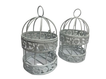 МИНИ-ДЕКОРАТИВНАЯ КЛЕТКА, БЕЛАЯ МЕТАЛЛИЧЕСКАЯ КЛЕТКА