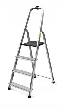 Drabina Aluminiowa Składana 4 stopniowa Wytrzymałość 150 kg Waga 3kg