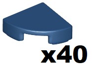 LEGO 25269 Tile Quarter Dark Blue 40 szt. NOWA