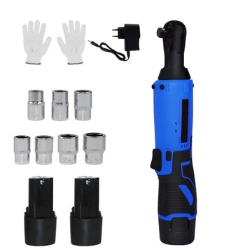 МОЩНЫЙ ЭЛЕКТРИЧЕСКИЙ АККУМУЛЯТОРНЫЙ КЛЮЧ С ТРЕЩОТКОЙ + 2 АККУМУЛЯТОРА 12 В