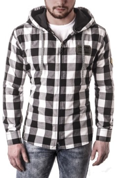 M - МУЖСКАЯ ПОВСЕДНЕВНАЯ РУБАШКА С КАПЮШОНОМ 19-614A