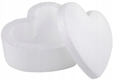 Szkatułka Styropianowa Serce 15 / 8 cm