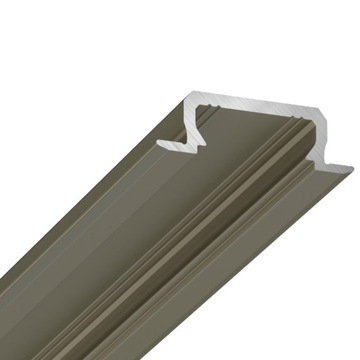 Profil listwa LED STUDIO PW-25 wpuszczana niska mosiądz inox 2m