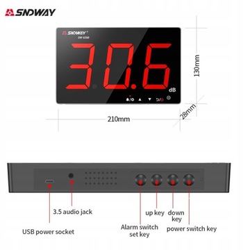 SNDWAY SW-525B 130 дБ Ручной настенный, быстрый