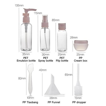 Портативный набор бутылочек для путешествий,