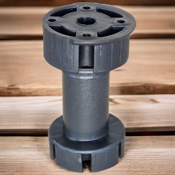 Регулируемая пластиковая мебельная ножка черного цвета H80-120