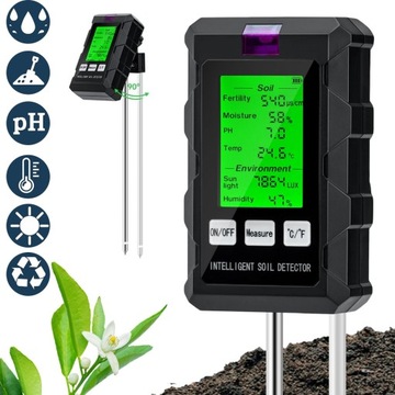 Dirvožemio rūgščių matuoklis dirvožemio testeris ph pagrindas žemės skaitiklis rūgštingumo į dirvožemį 6prieš1