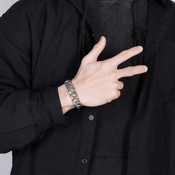 КЛАССИЧЕСКИЙ СЕРЕБРЯНЫЙ БРАСЛЕТ, СТАЛЬ 316L