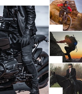 SKÓRA SKÓRZANE RĘKAWICE MOTOCYKL QUAD OZERO DOTYK