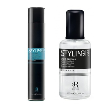 RR STYLING PRO POWER FIX SPREY 500 ml + KRYSZTAŁKI NABŁYSZCZAJĄCE 100 ml