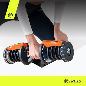 Регулируемая гантель TREXO 40 кг черная HT-18792700